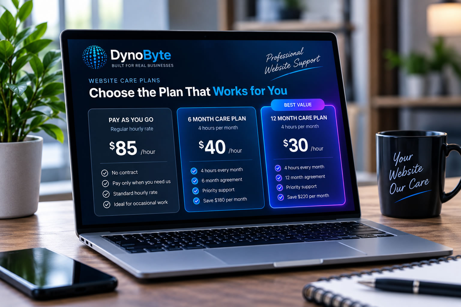 wordpress website management | DynoByte